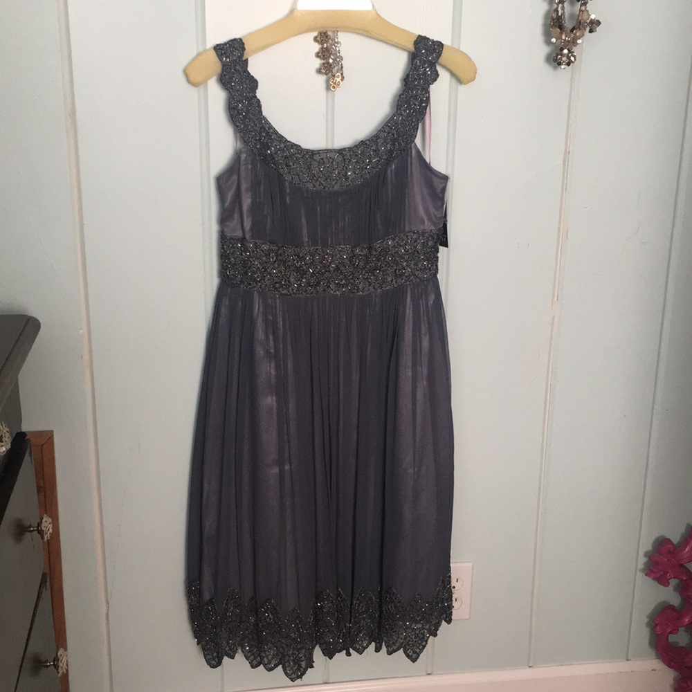 Adrianna Papell beaded cocktail dress